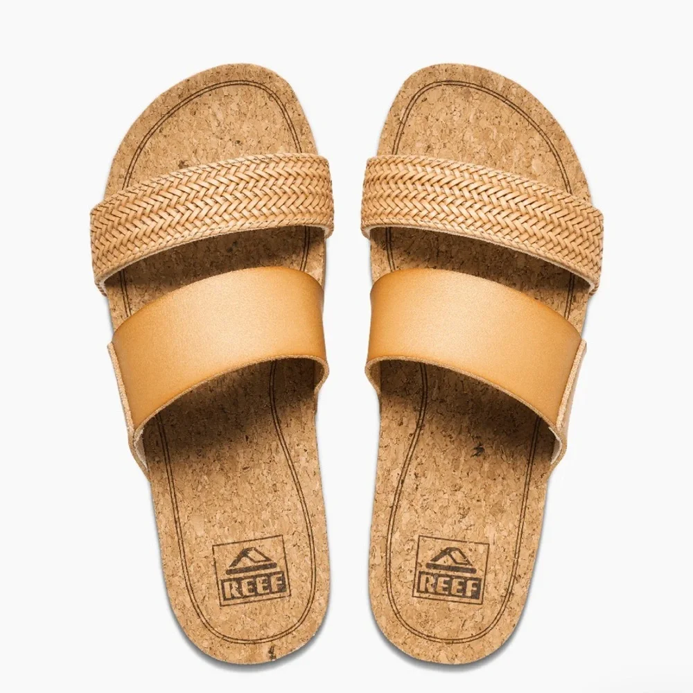 Reef’s CUSHION VISTA HI‎ Women’s Sandals Natural Braid 8 NWT in packaging